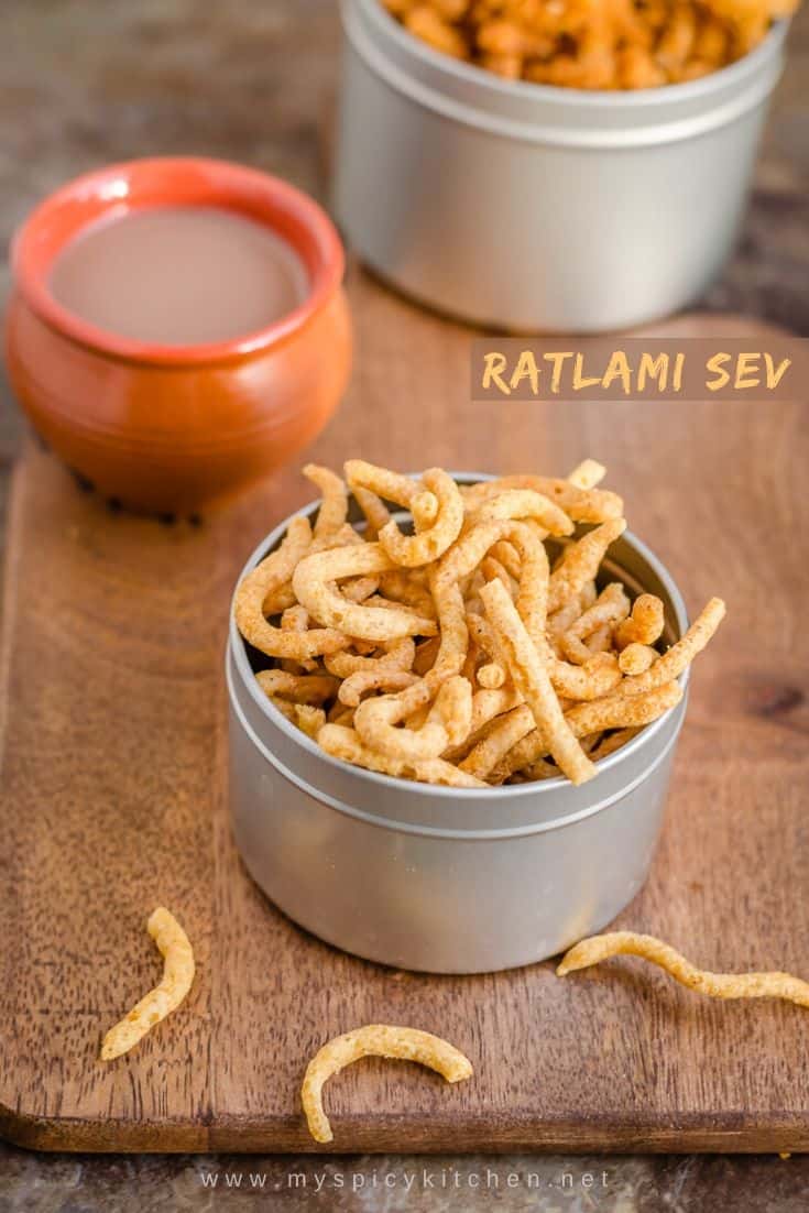 Ratlami Sev ~ Spicy Sev Deep Fried Snack