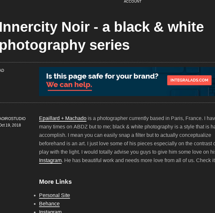 Innercity Noir - a black & white photography series