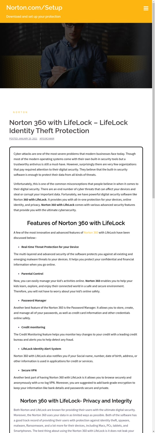 Norton 360 with LifeLock - LifeLock Identity Theft Protection