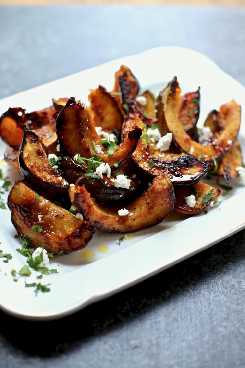Maple Roasted Squash with Goat Cheese