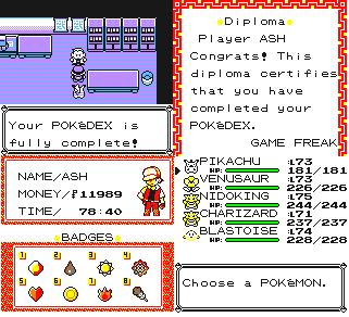 Slightly late, but I finally did it! Pokemon Yellow 151/151. Next is Crystal
