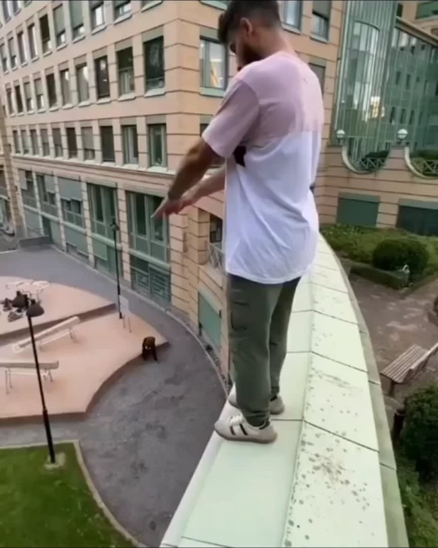 Backflip from a building