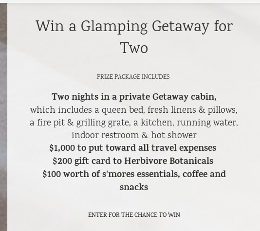 Win a Glamping Getaway
