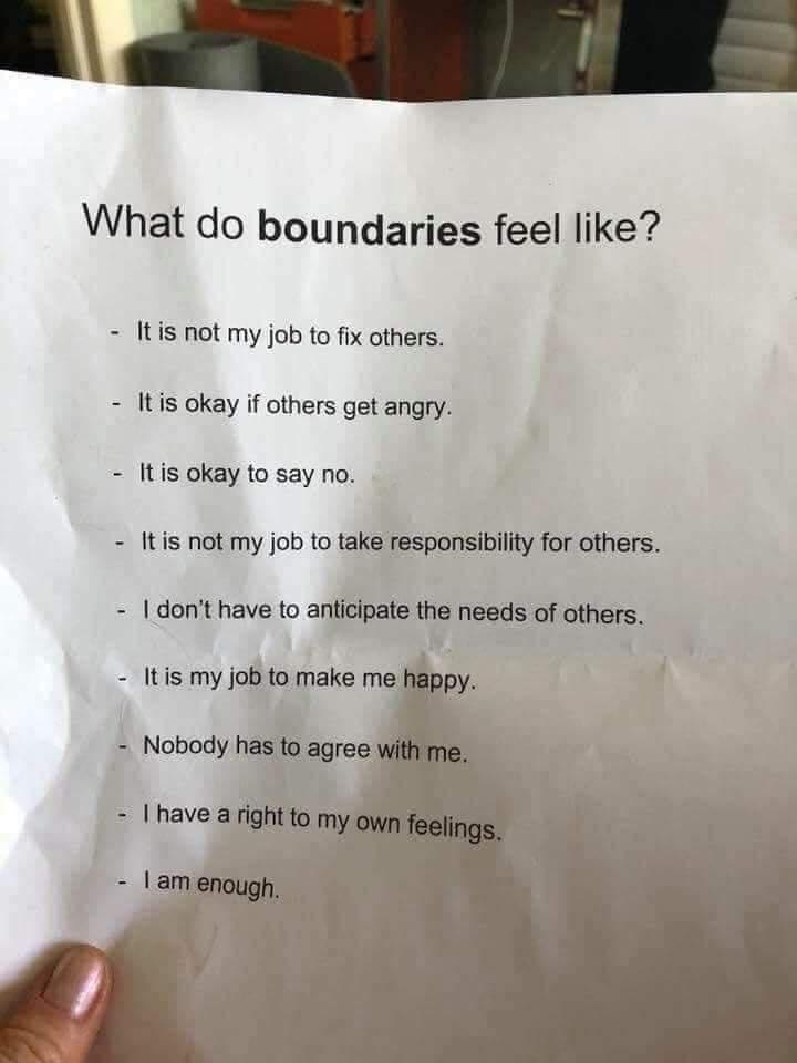 what boundaries feel like
