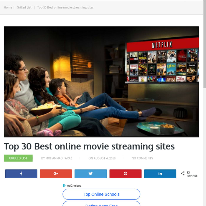 Top 30 Best online movie streaming sites