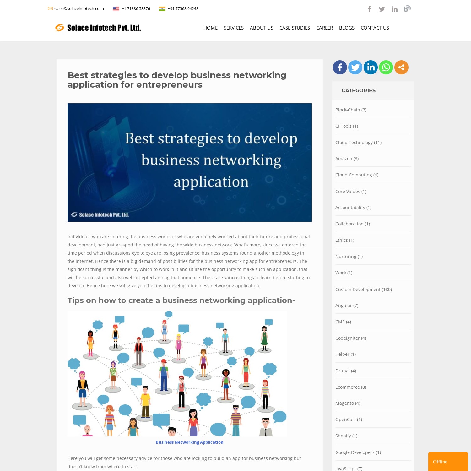 Best strategies to develop business networking application for entrepreneurs - Solace Infotech Pvt Ltd