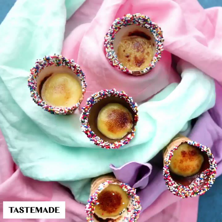 Ditch the ice cream for creme brulee cones.