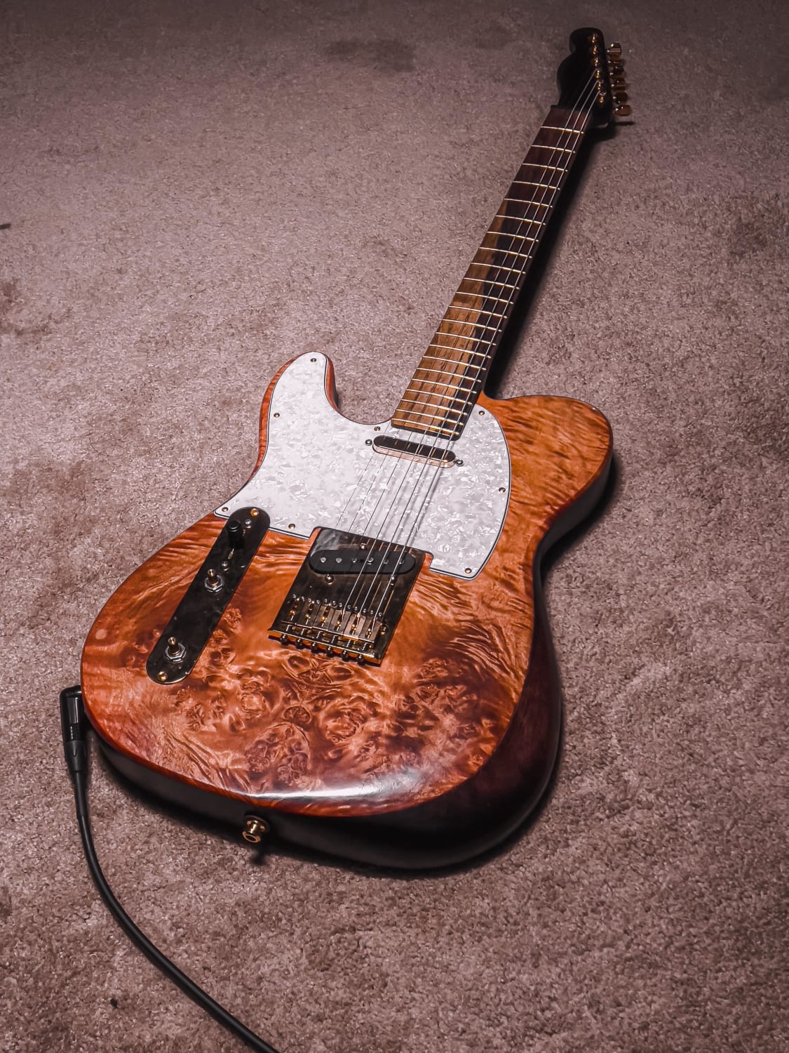Although an instrument, this is my first guitar I’ve ever built. This was built with almost all hand tools. Used a router for the electronic cavities and a drill press for any holes that needed to be that perfect. Thank you for stopping to look at it.