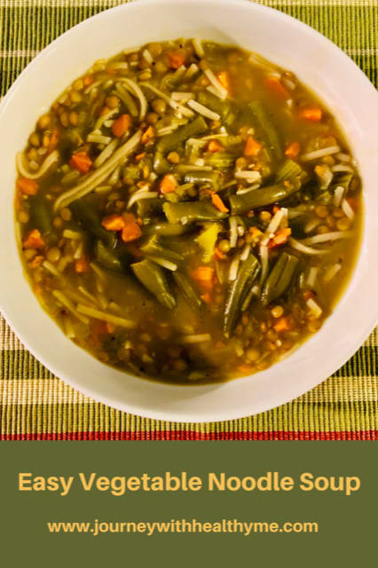 Easy Vegetable Noodle Soup - Journey With Healthy Me