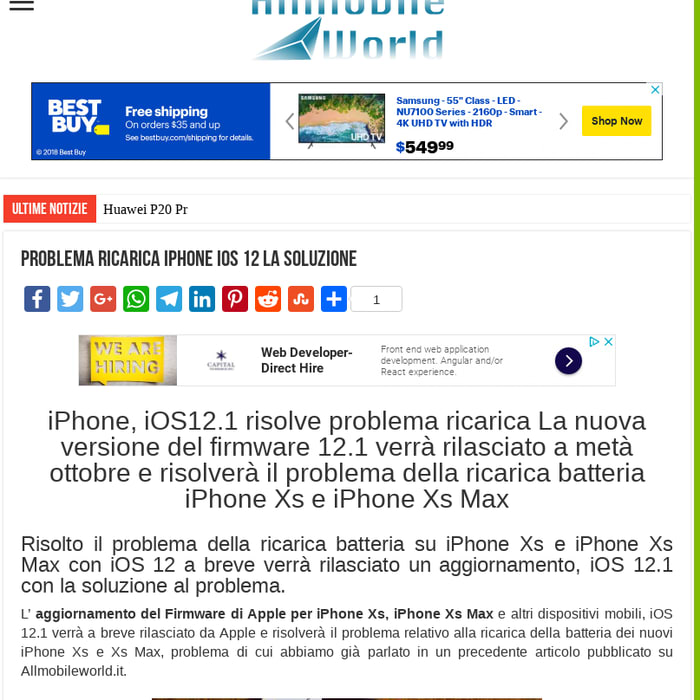 Problema ricarica iPhone iOS 12 la soluzione - Allmobileworld.it Manuali d'uso guide istruzioni per il tuo smatphone