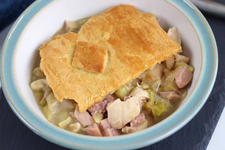 Chicken ham and leek pie - great for using up your Christmas leftovers
