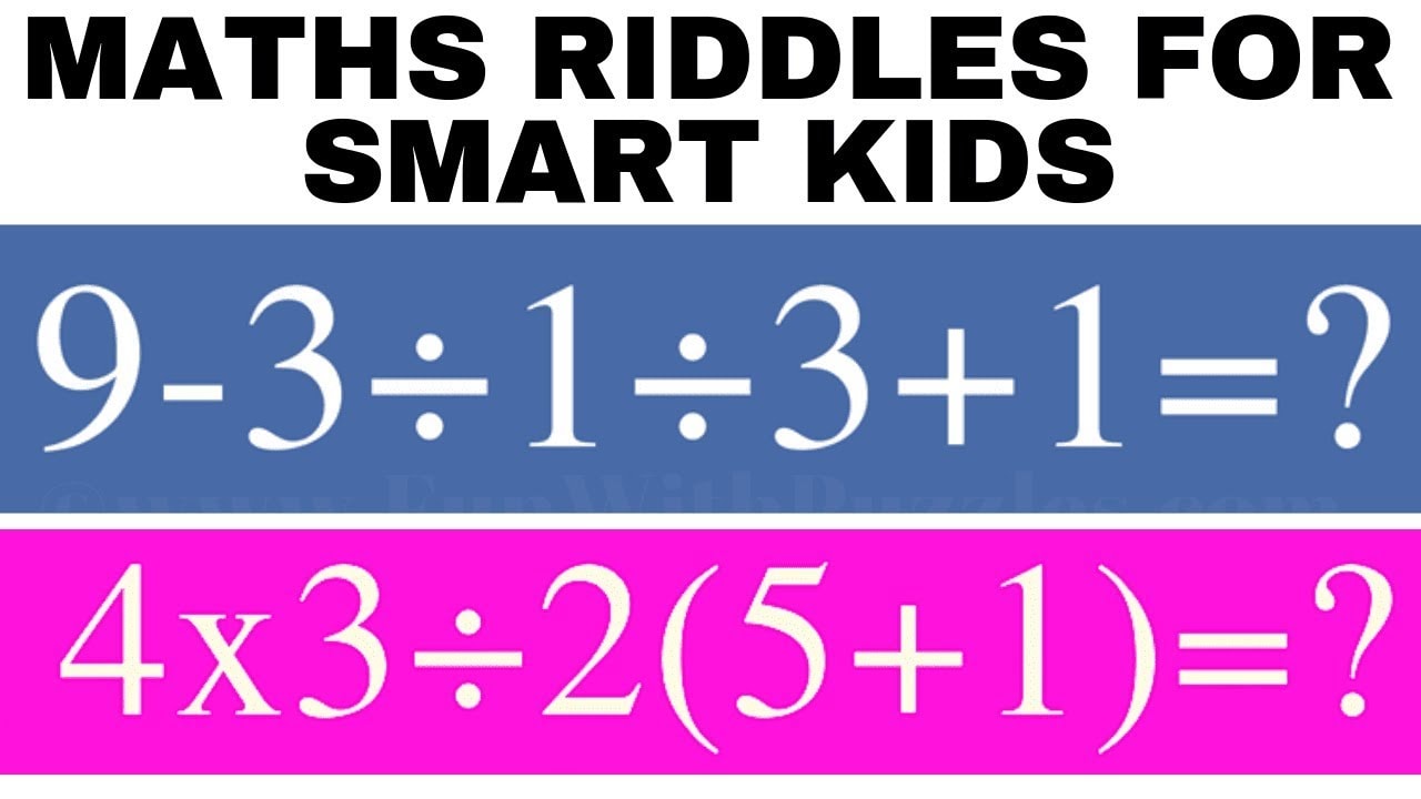 5 CHALLENGING MATH RIDDLES FOR SMART KIDS