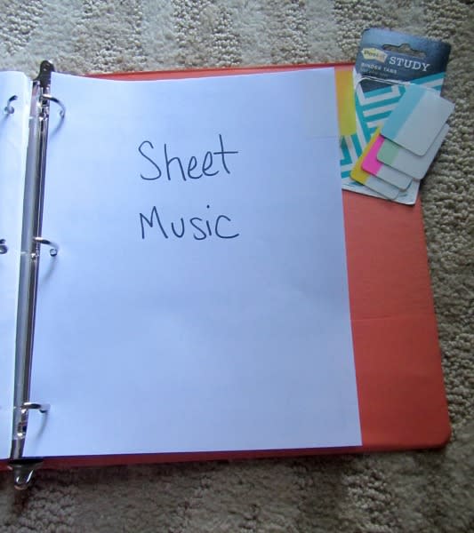 DIY Music Binder Tutorial- How To Organize Sheet Music