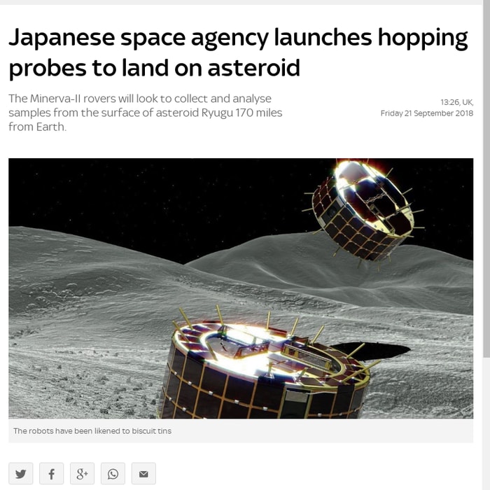 Japanese space agency launches hopping probes to land on asteroid