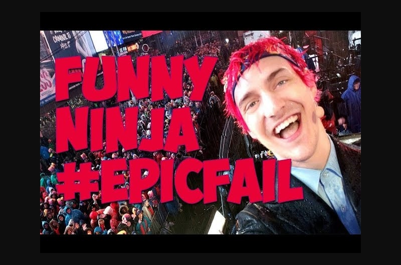 Ninja had a funny cringe moment on Times Square last night