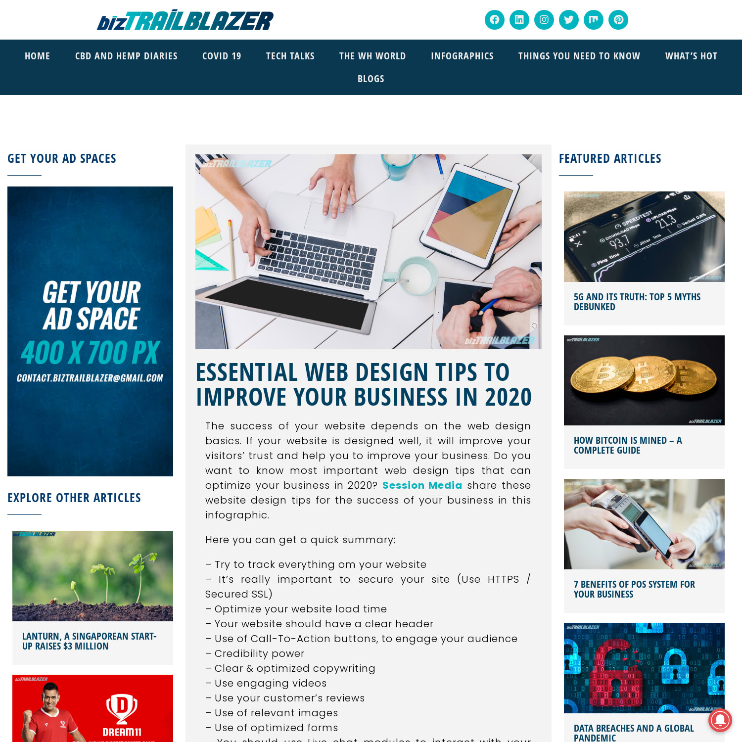 Essential Web Design Tips to Improve Your Business in 2020