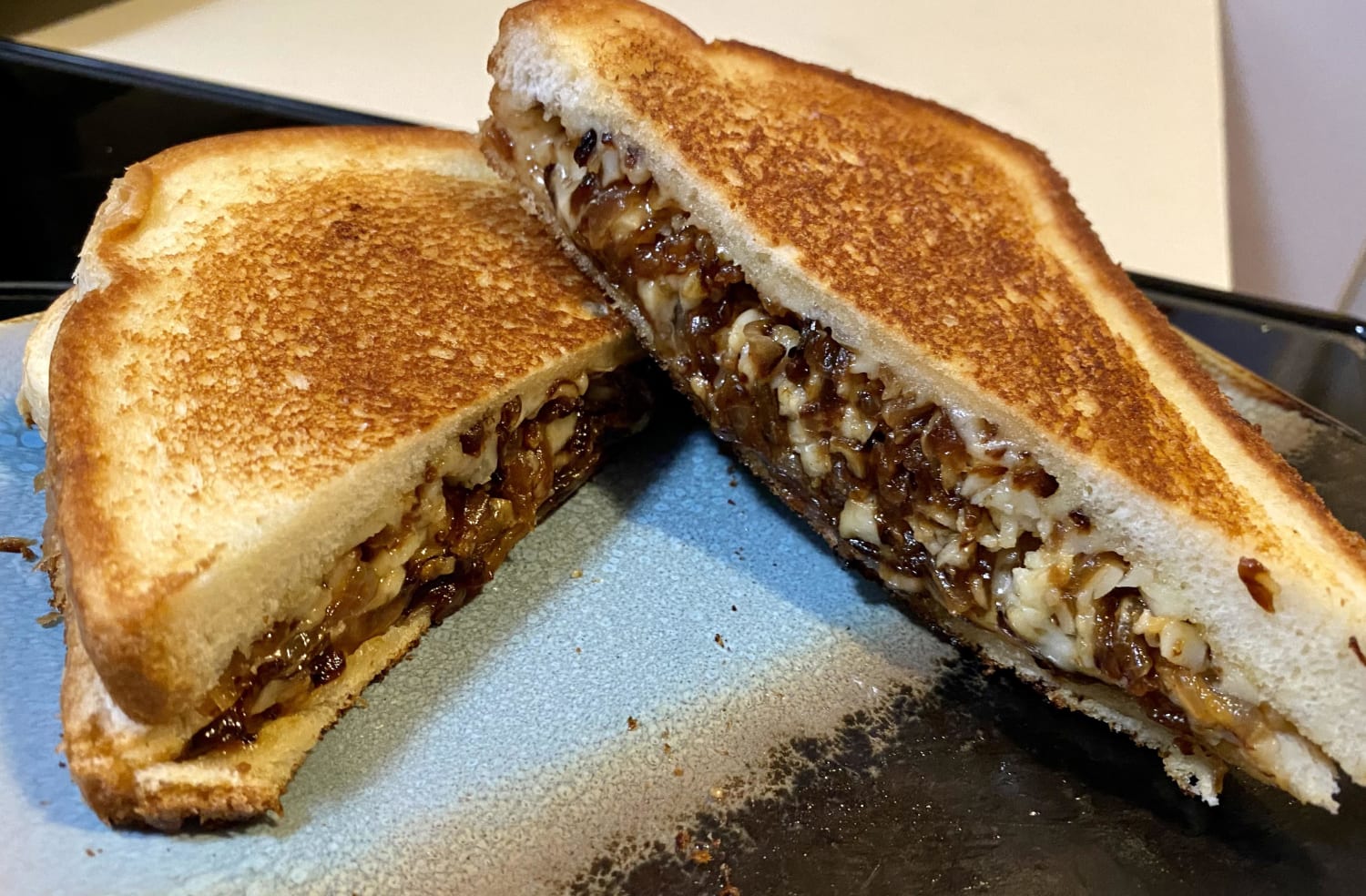 French Onion Grilled Cheese, made for dinner tonight