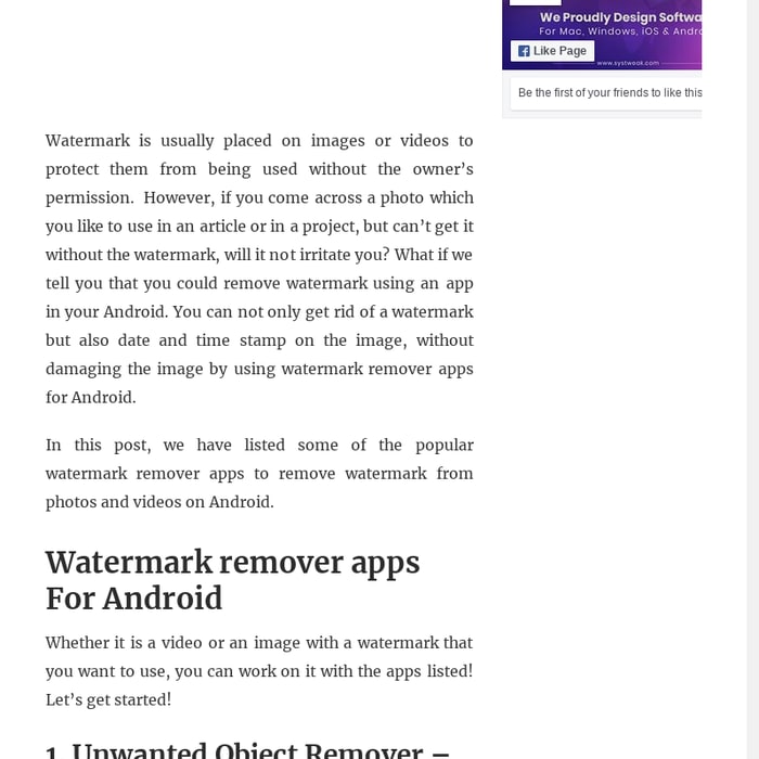Best Free Watermark Remover Apps For Android