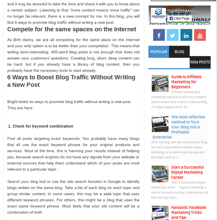 Boost Your Blog Traffic Without Writing a New Post ???