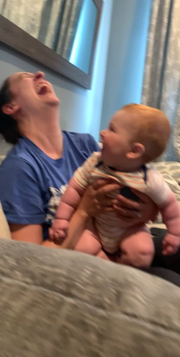 Our son learned how to laugh today