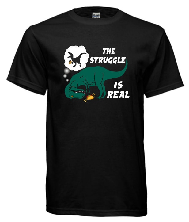 The Struggle Is Real T Rex TShirt Funny Dinosaur Tacos cool T-shirt