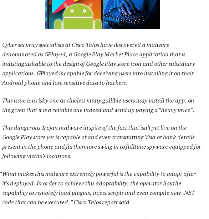 A Trojan App on Google Play Store Stealing Users Sensitive Data