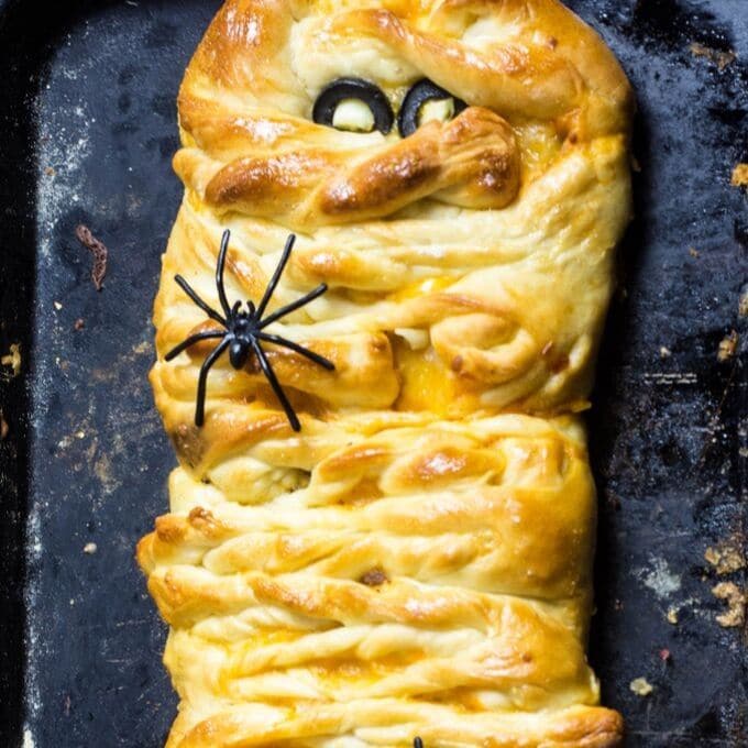 Halloween Mummy Taco Bread