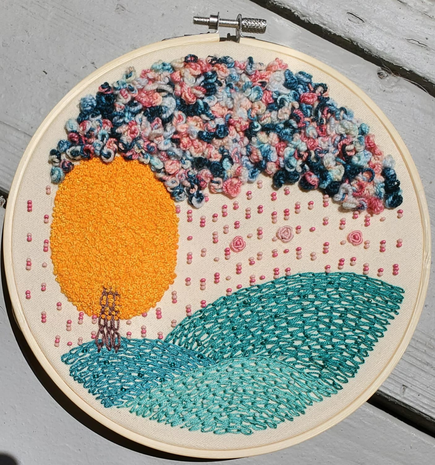 My second finished piece. Thinking of summer rains 🌧