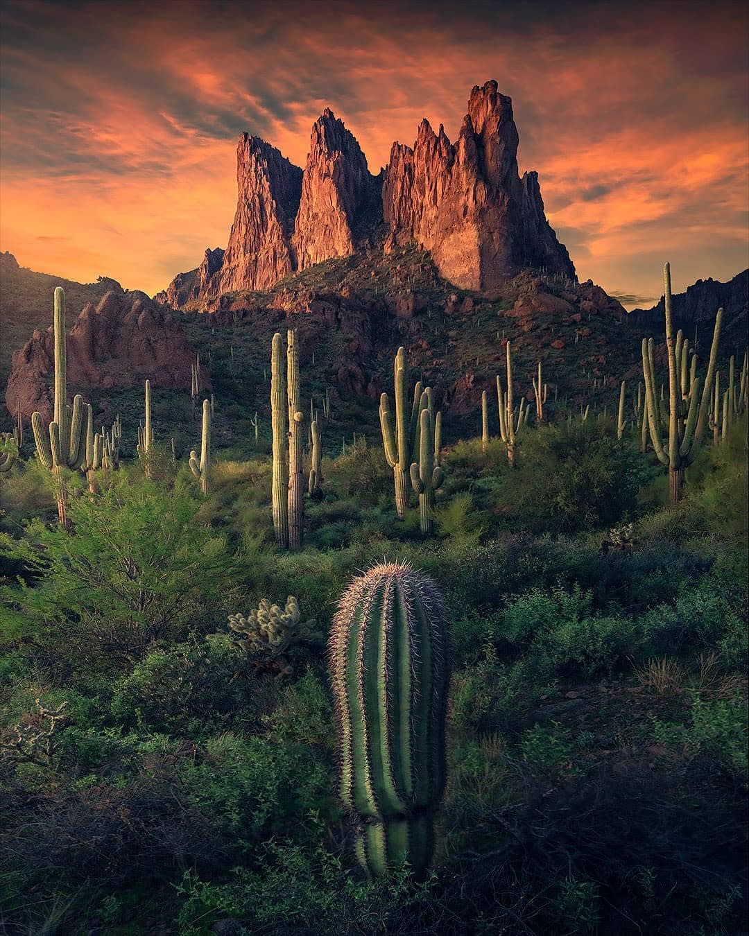 The Guardians of the Superstition mountains, Arizona (photo Max Rive)