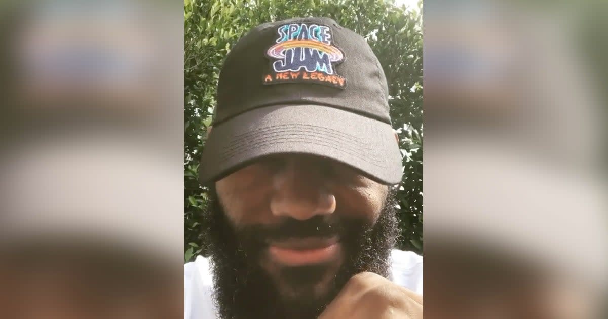 No Biggie. Just Lebron James Wearing a Hat With the New 'Space Jam 2' Logo