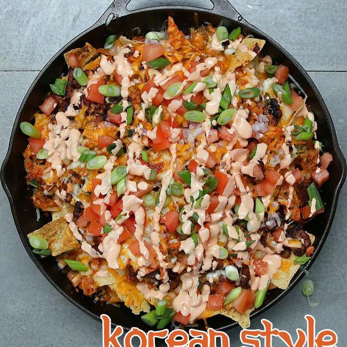 Korean Style Pork Belly Nachos - Quiet Corner