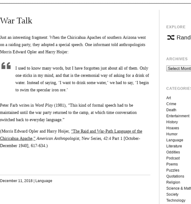 War Talk