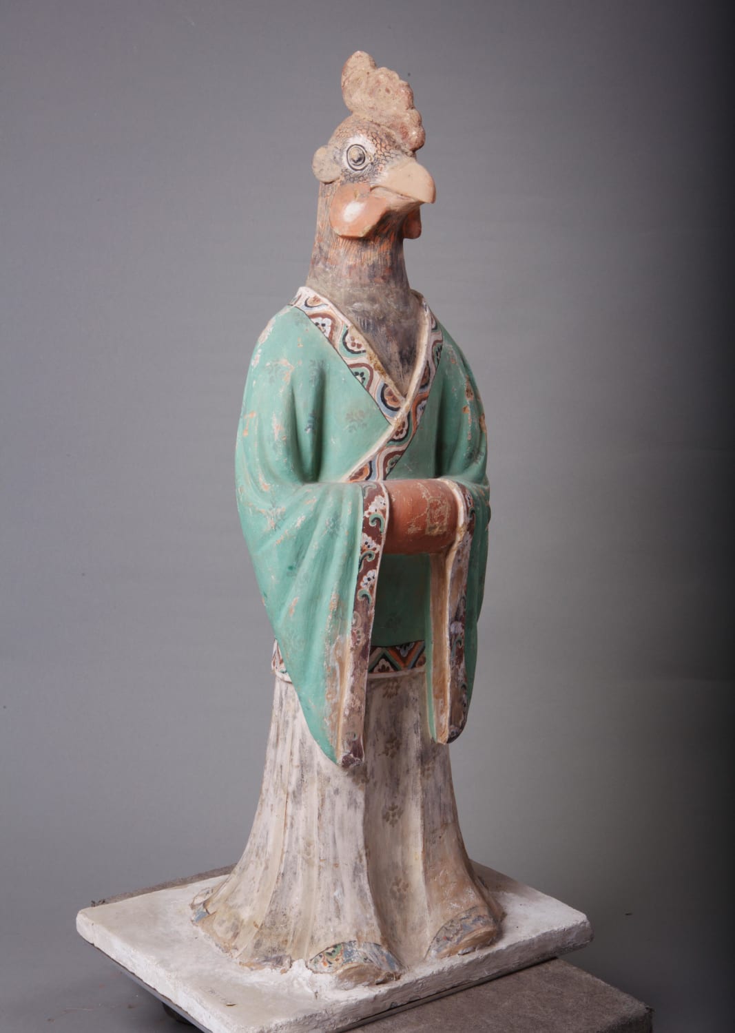 Sculpture of a chicken-headed man. China, Tang dynasty, 7th-10th century