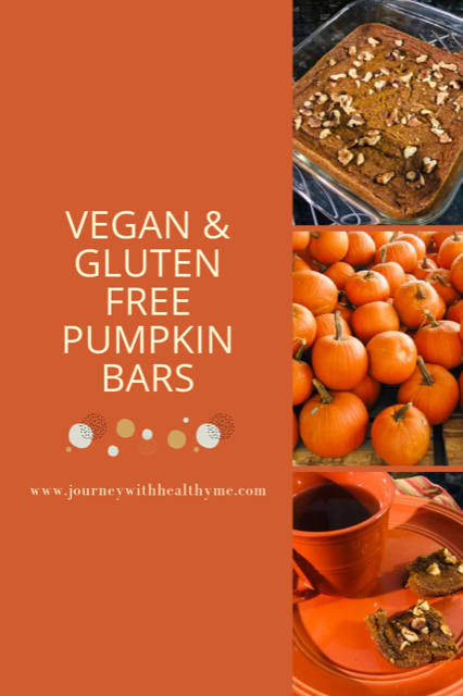 Vegan and Gluten Free Pumpkin Bars - Journey With Healthy Me