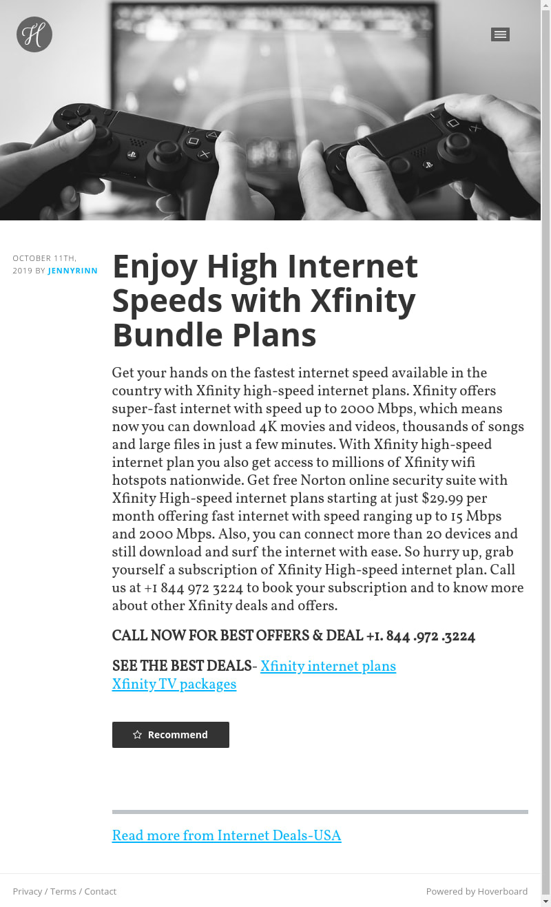 Enjoy High Internet Speeds with Xfinity Bundle Plans - jennyrinn