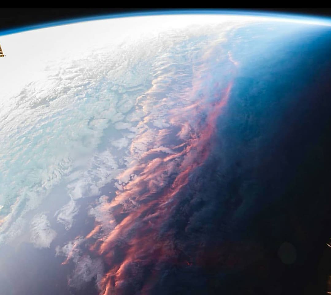 A sunset from space