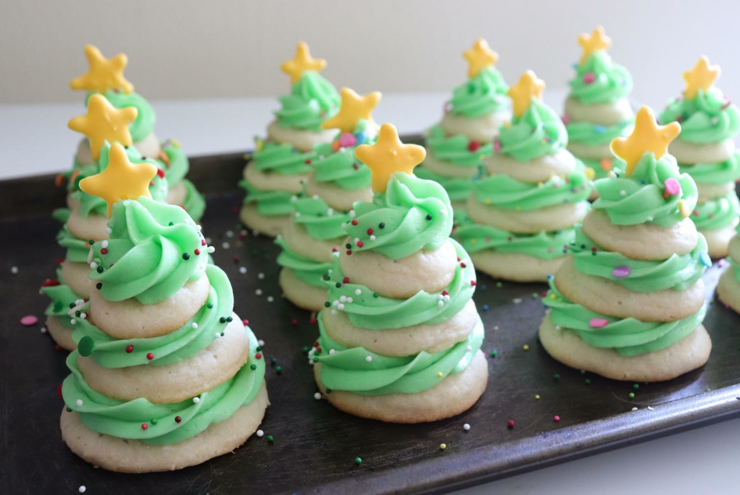 Tree cookies for Christmas in July!
