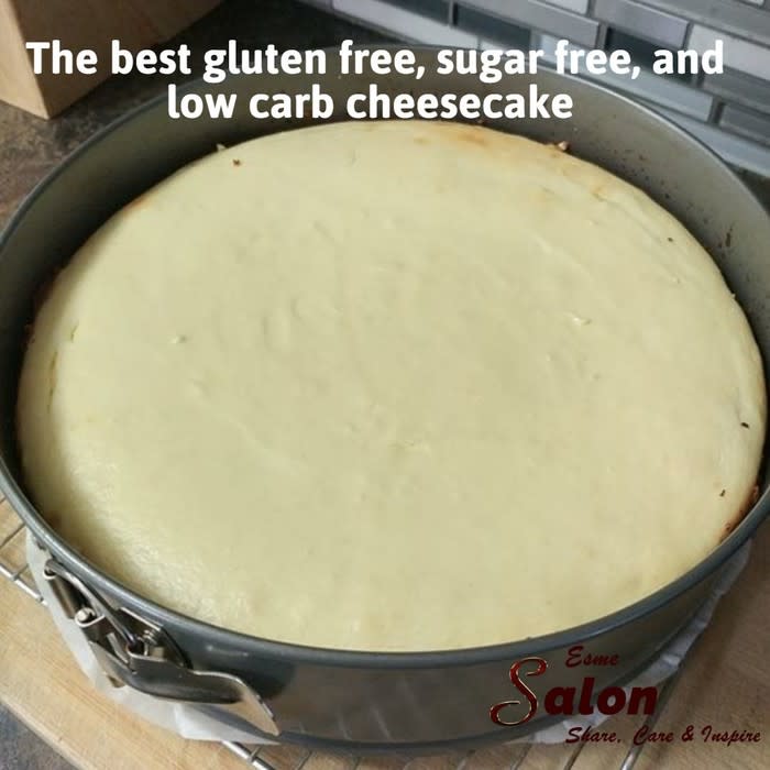 Gluten-free, sugar-free, and low carb cheesecake