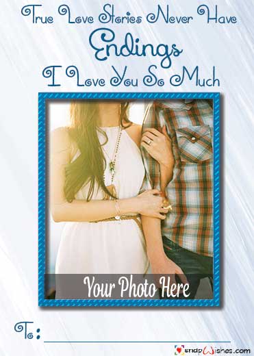 Create Love Photo Card Maker with Name - Name Photo Card Maker