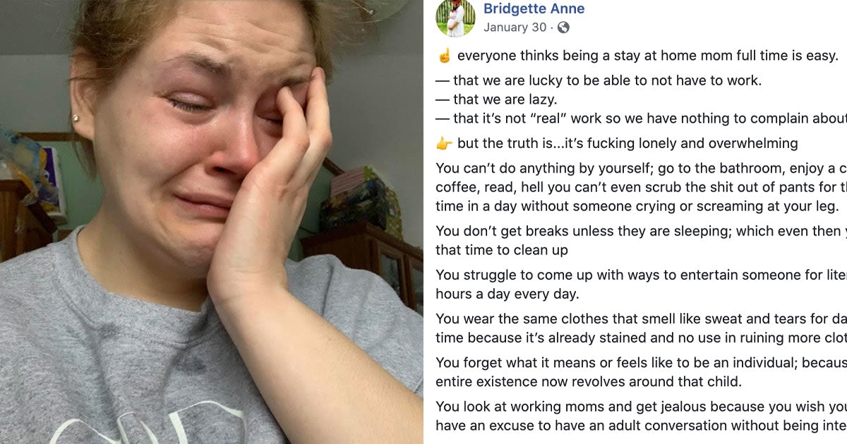 Mom’s Super Honest Post About Being a Stay-at-Home Parent Goes Viral