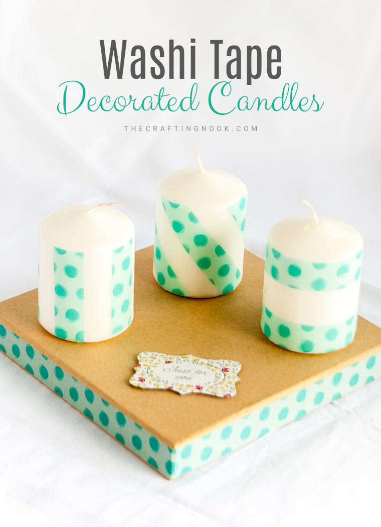 Washi Tape Decorated Candles