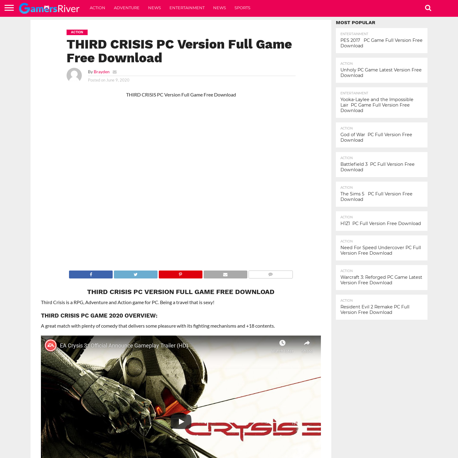THIRD CRISIS PC Version Full Game Free Download