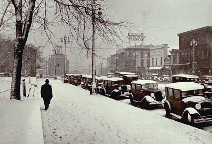 Wintertime in Hamilton, Ohio...1938.