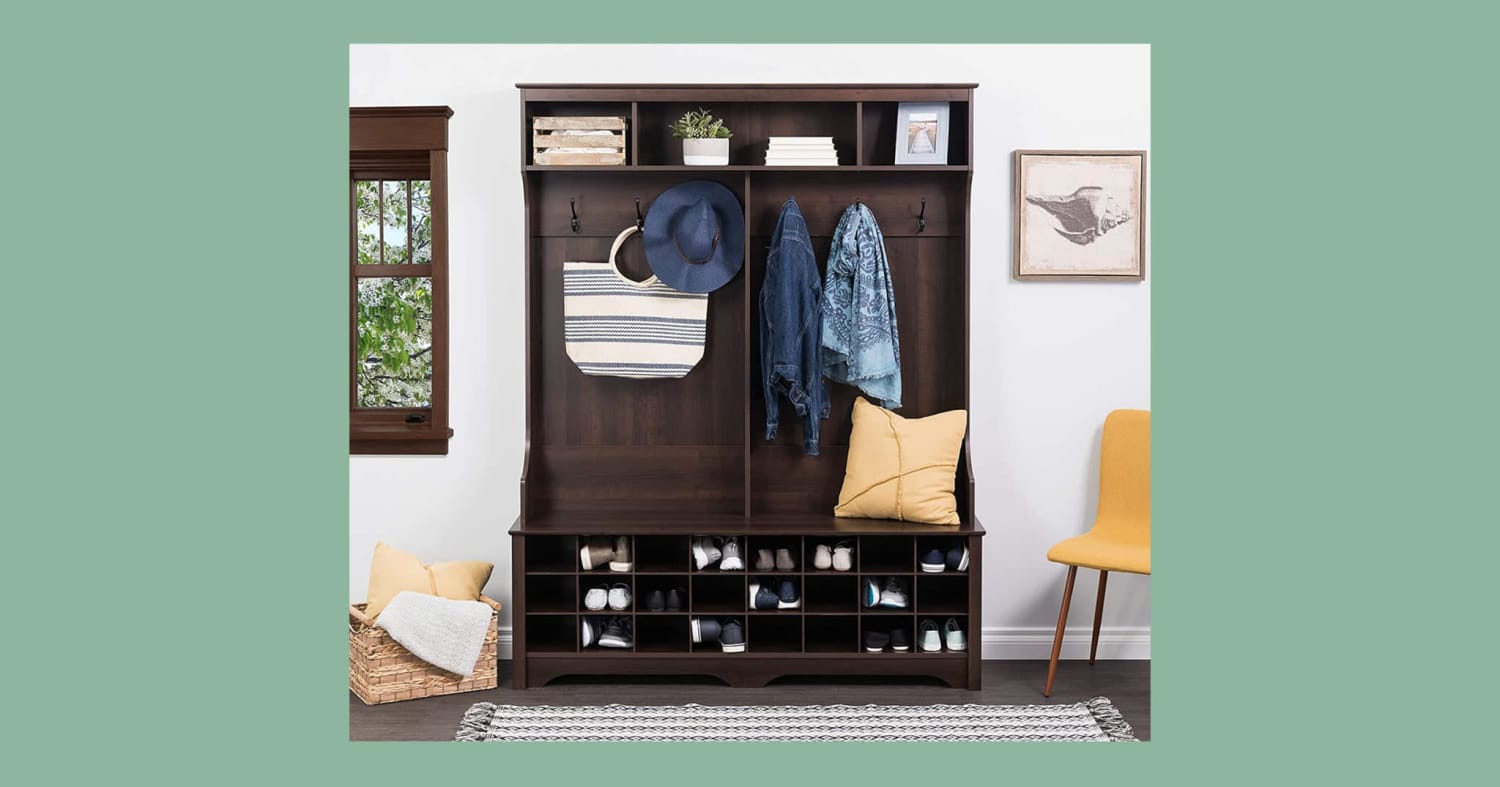 10 Entryway Organizers That Will Help Tame The Shoes and Crap By The Front Door