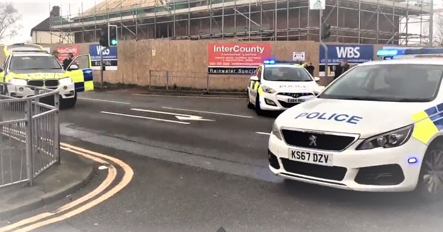 The Manchester road was evacuated due to a bomb warning, one was arrested