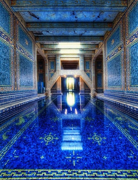 The Azure Blue Indoor Pool at Hearst Castle