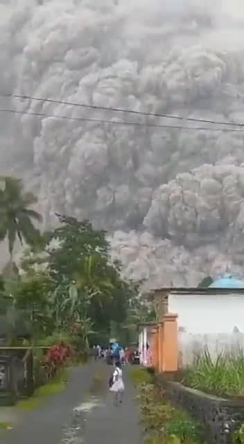 Mount Semeru Volcano in Indonesia