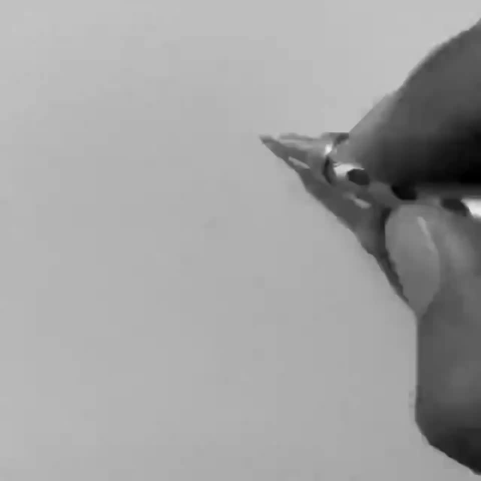 A skilled artist doing a simple,but impressive art exercise
