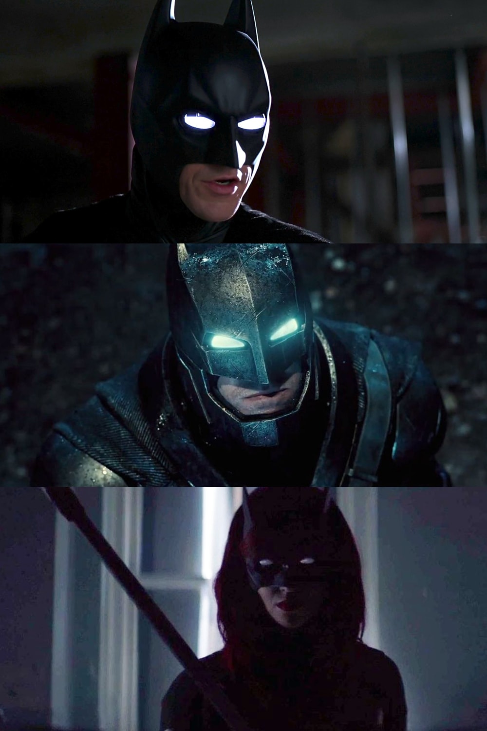 Batmans white eyes in live action