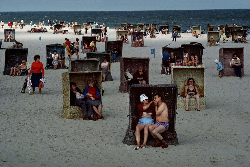 A beach in Sopot, Poland, 1981.